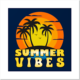 Summer Vibes Palm Tree Island Posters and Art